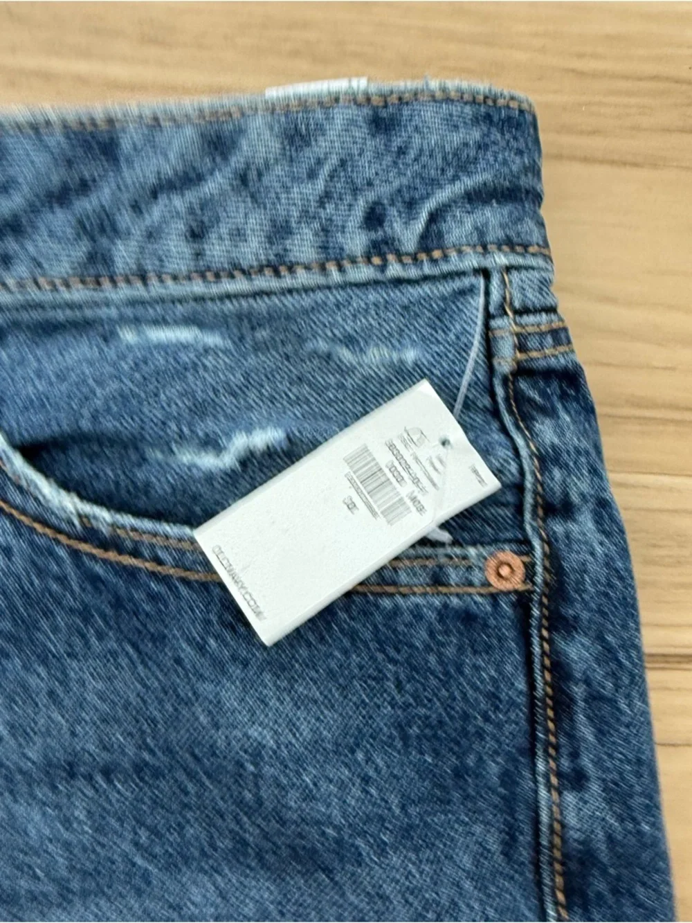 Old Navy NWT OG Straight Distressed Dark Blue Denim Cutoff Shorts O11
